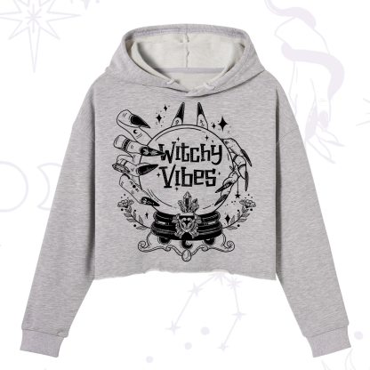 Purplehecate Witchy Vibes Crop Hoodie