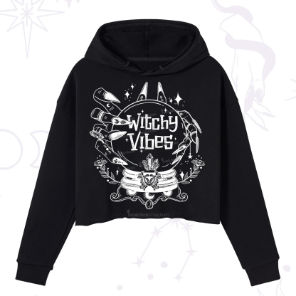Purplehecate Witchy Vibes Crop Hoodie
