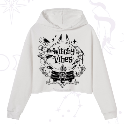 Purplehecate Witchy Vibes Crop Hoodie
