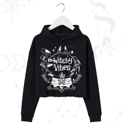 Purplehecate Witchy Vibes Crop Hoodie