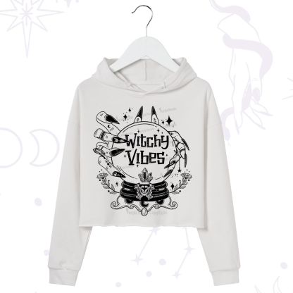 Purplehecate Witchy Vibes Crop Hoodie