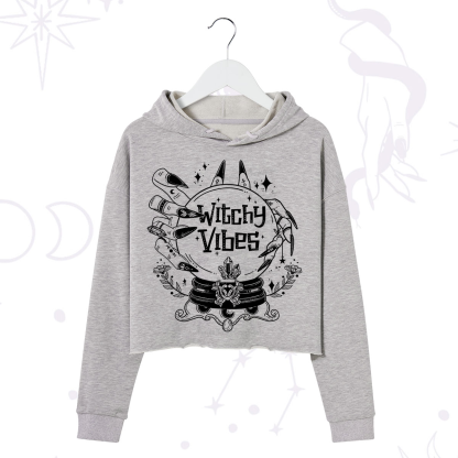 Purplehecate Witchy Vibes Crop Hoodie