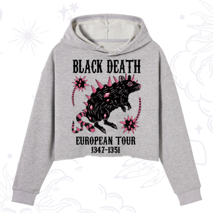Purplehecate Black Death Crop Hoodie