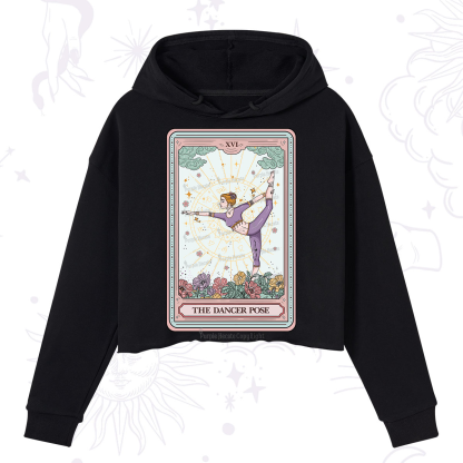 Purplehecate The Dancer Pose Tarot Card Crop Hoodie