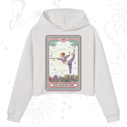 Purplehecate The Dancer Pose Tarot Card Crop Hoodie