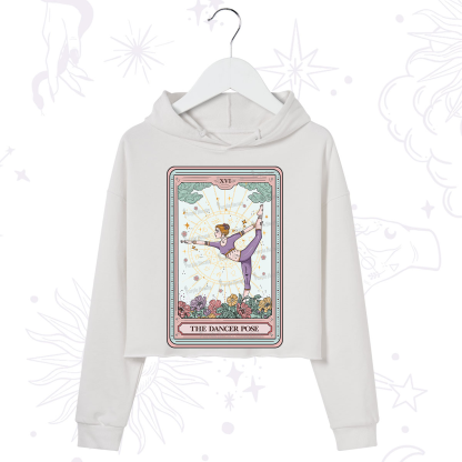 Purplehecate The Dancer Pose Tarot Card Crop Hoodie