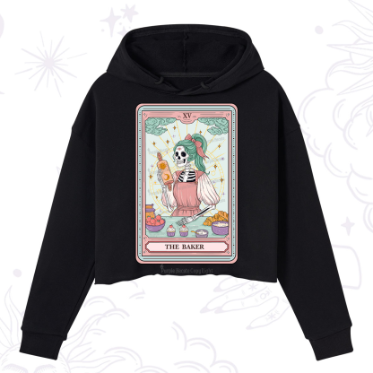 Purplehecate The Bakery Tarot Card Crop Hoodie