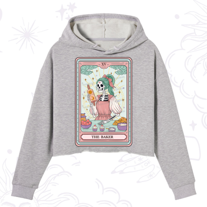 Purplehecate The Bakery Tarot Card Crop Hoodie