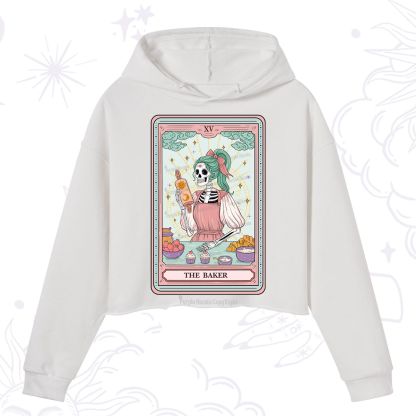 Purplehecate The Bakery Tarot Card Crop Hoodie