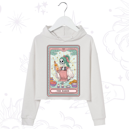 Purplehecate The Bakery Tarot Card Crop Hoodie