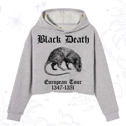 Purplehecate Black Death European Tour Crop Hoodie