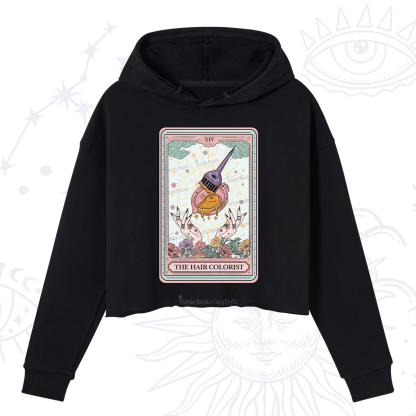 Purplehecate The Hail Colorist Tarot Card Crop Hoodie