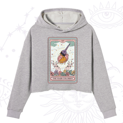 Purplehecate The Hail Colorist Tarot Card Crop Hoodie