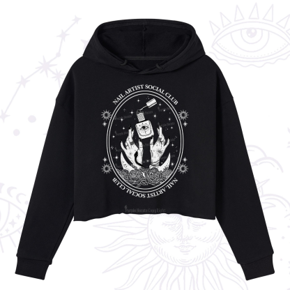 Purplehecate Nail Artist Club Crop Hoodie
