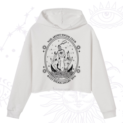Purplehecate Nail Artist Club Crop Hoodie