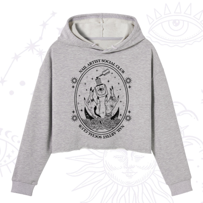 Purplehecate Nail Artist Club Crop Hoodie
