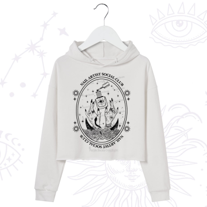 Purplehecate Nail Artist Club Crop Hoodie