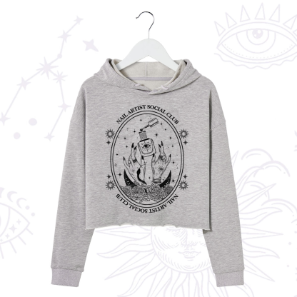 Purplehecate Nail Artist Club Crop Hoodie