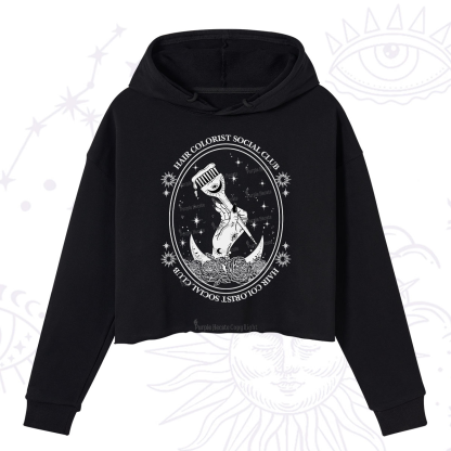 Purplehecate Hair Colorist Social Club Crop Hoodie