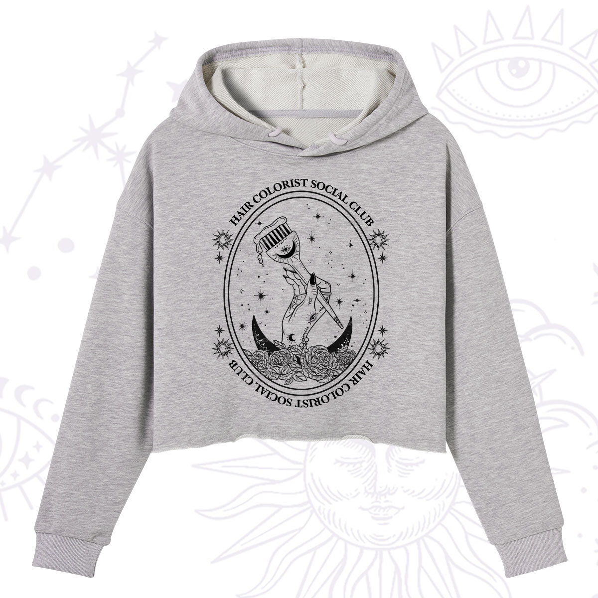 Purplehecate Hair Colorist Social Club Crop Hoodie