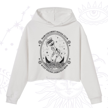 Purplehecate Hair Colorist Social Club Crop Hoodie