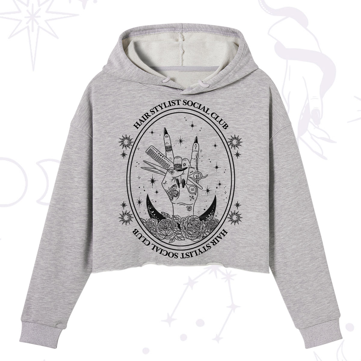 Purplehecate Hair Stylist Club Crop Hoodie