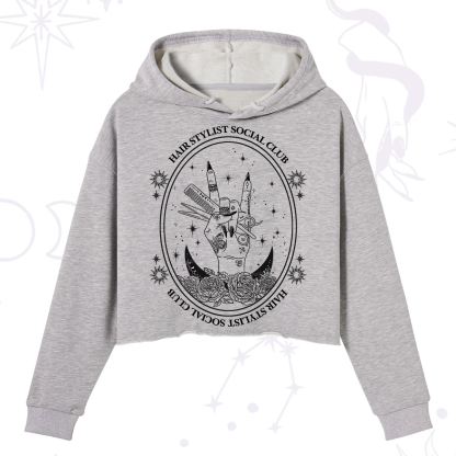Purplehecate Hair Stylist Club Crop Hoodie