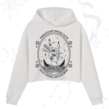 Purplehecate Hair Stylist Club Crop Hoodie