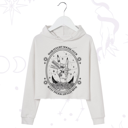 Purplehecate Hair Stylist Club Crop Hoodie