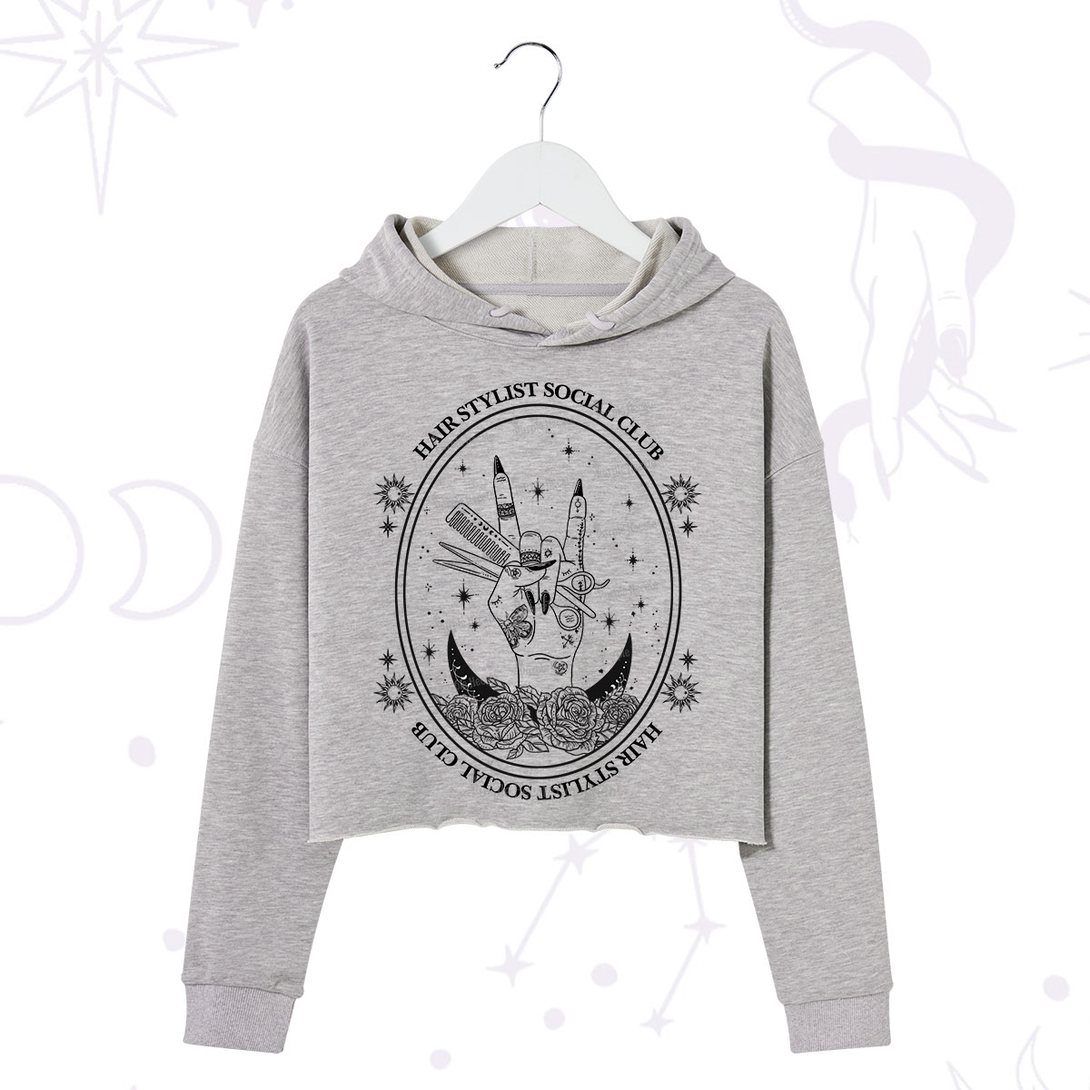 Purplehecate Hair Stylist Club Crop Hoodie