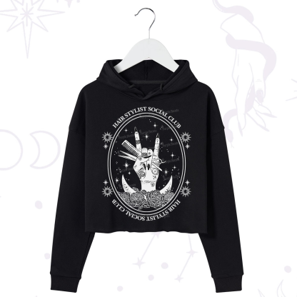 Purplehecate Hair Stylist Club Crop Hoodie