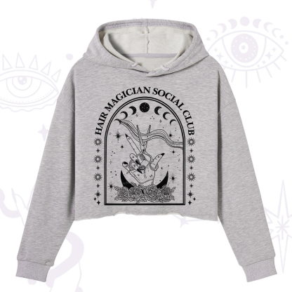 Purplehecate Hair Magician Social Club Collective Crop Hoodie