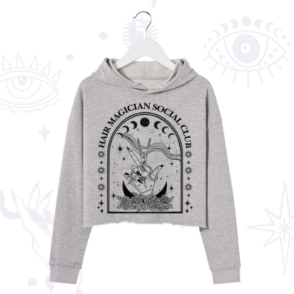 Purplehecate Hair Magician Social Club Collective Crop Hoodie
