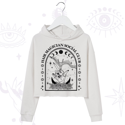 Purplehecate Hair Magician Social Club Collective Crop Hoodie