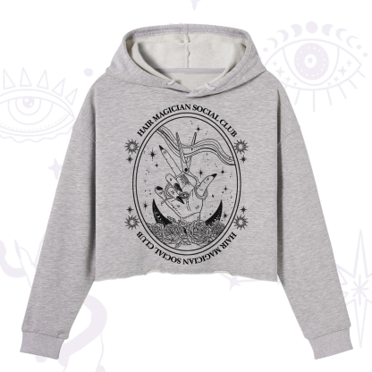Purplehecate Hair Magician Social Club Crop Hoodie