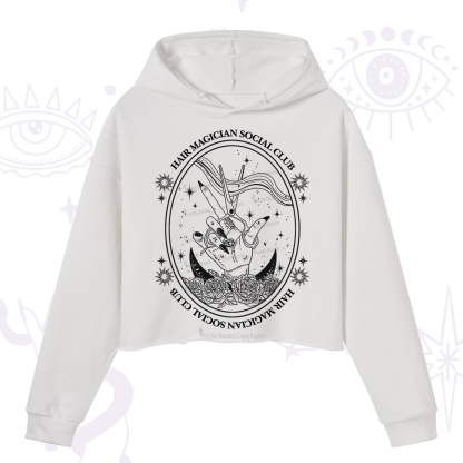 Purplehecate Hair Magician Social Club Crop Hoodie