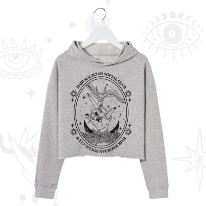Purplehecate Hair Magician Social Club Crop Hoodie