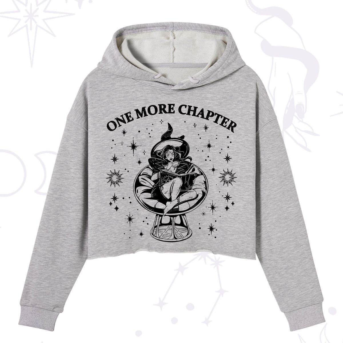 Purplehecate One More Chapter Books Crop Hoodie