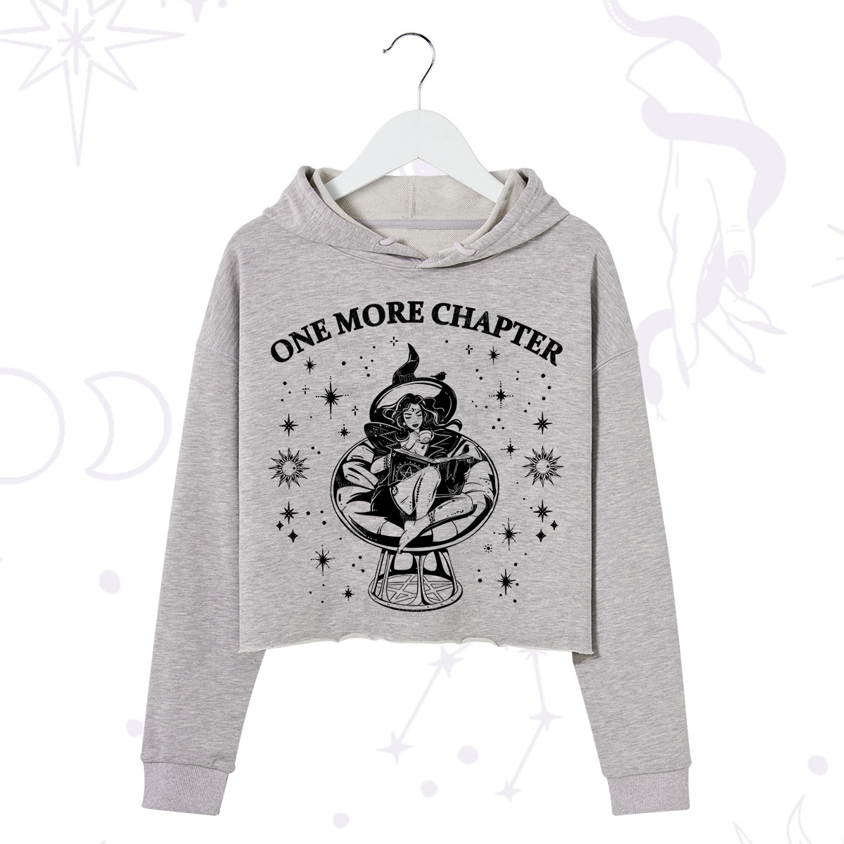 Purplehecate One More Chapter Books Crop Hoodie
