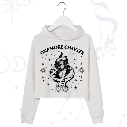 Purplehecate One More Chapter Books Crop Hoodie