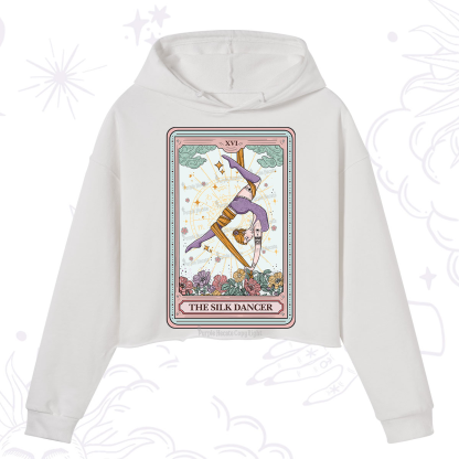 Purplehecate The Aerial Hoop Star Tarot Card Crop Hoodie