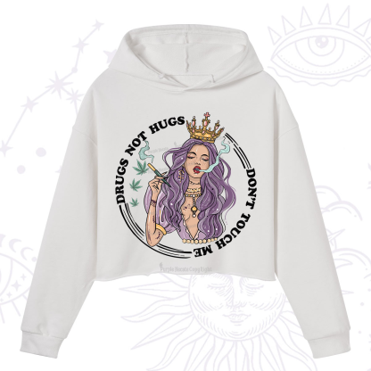 Purplehecate Weed Be Sarcastic Crop Hoodie