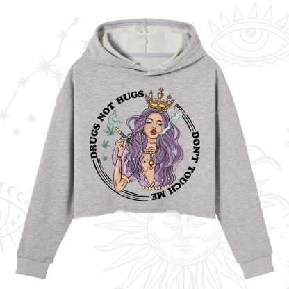 Purplehecate Weed Be Sarcastic Crop Hoodie