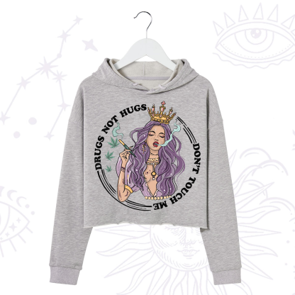 Purplehecate Weed Be Sarcastic Crop Hoodie