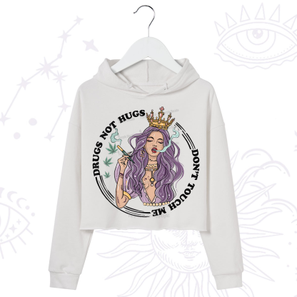 Purplehecate Weed Be Sarcastic Crop Hoodie