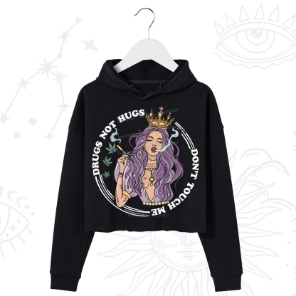 Purplehecate Weed Be Sarcastic Crop Hoodie