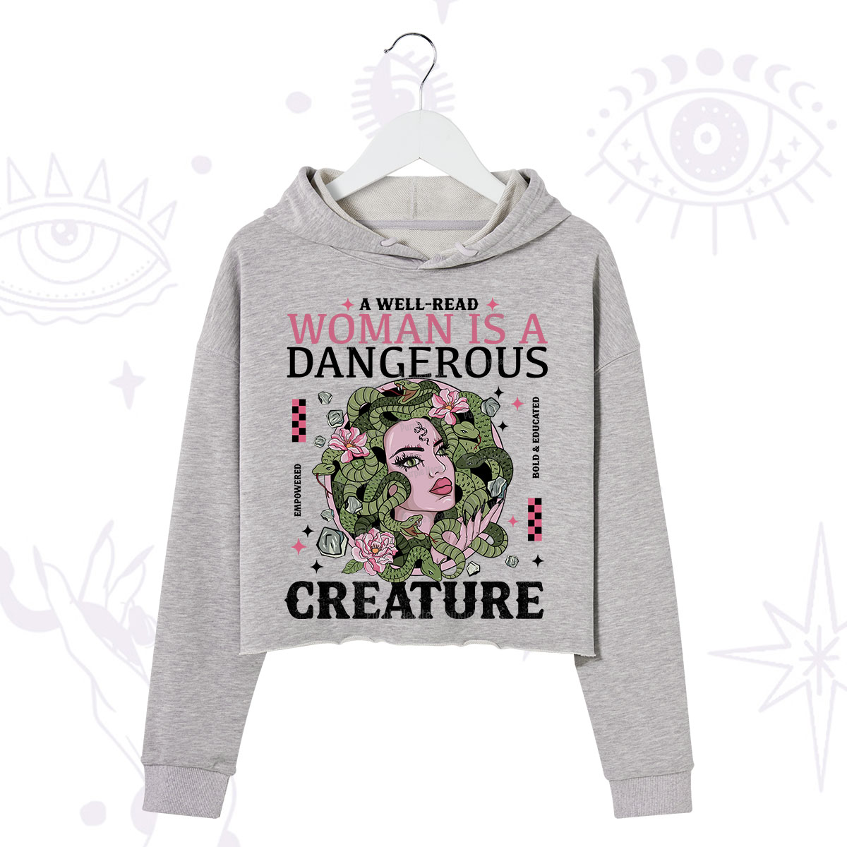 Purplehecate A Well Read Woman Is A Dangerous Crop Hoodie