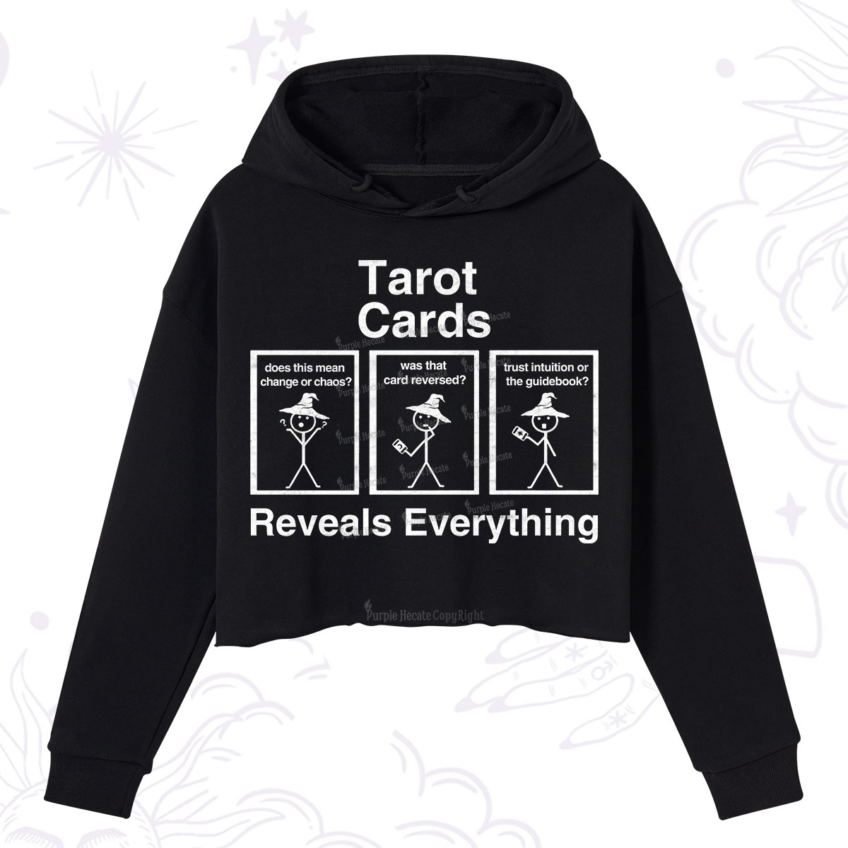 Purplehecate Tarot Card Reveals Everything Crop Hoodie