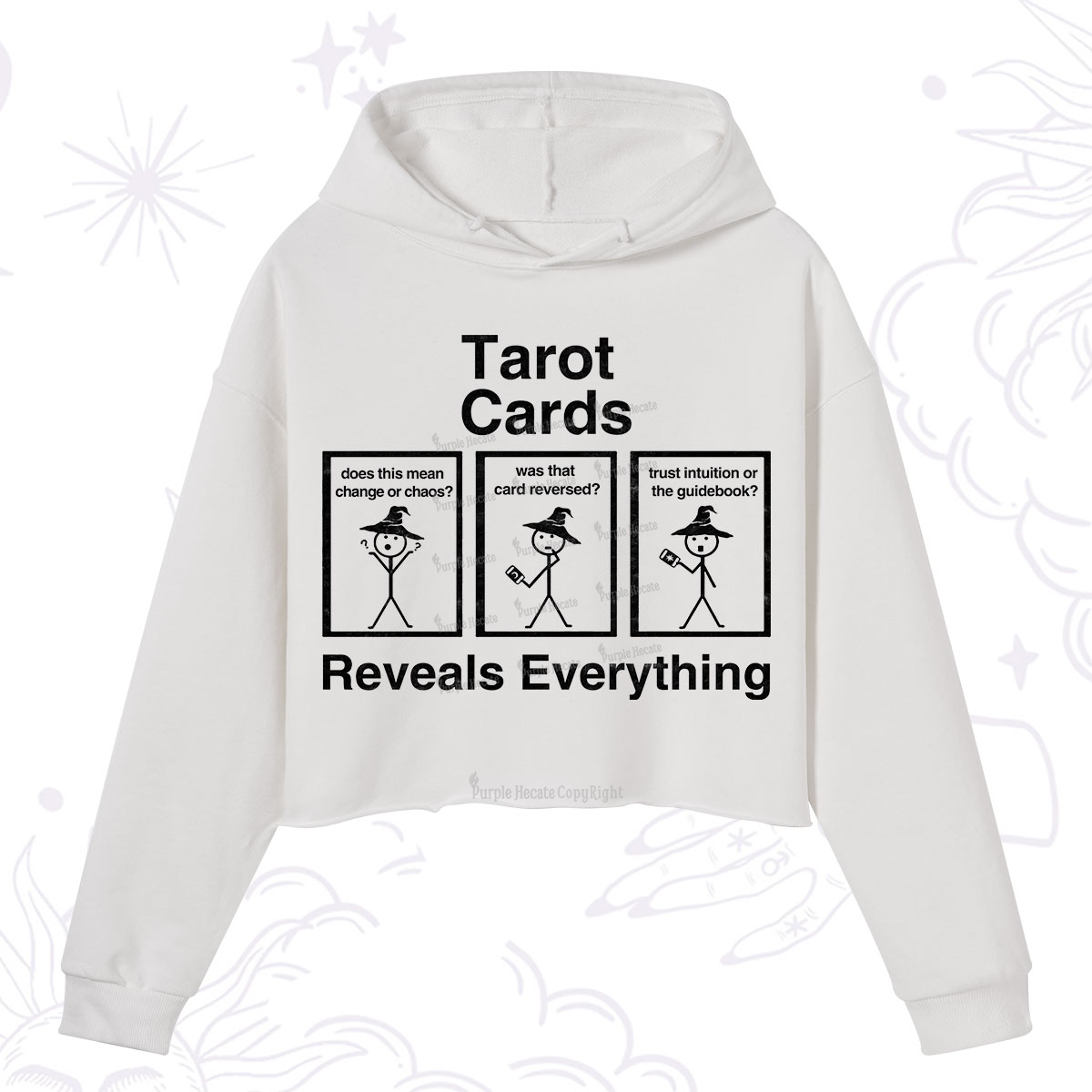 Purplehecate Tarot Card Reveals Everything Crop Hoodie