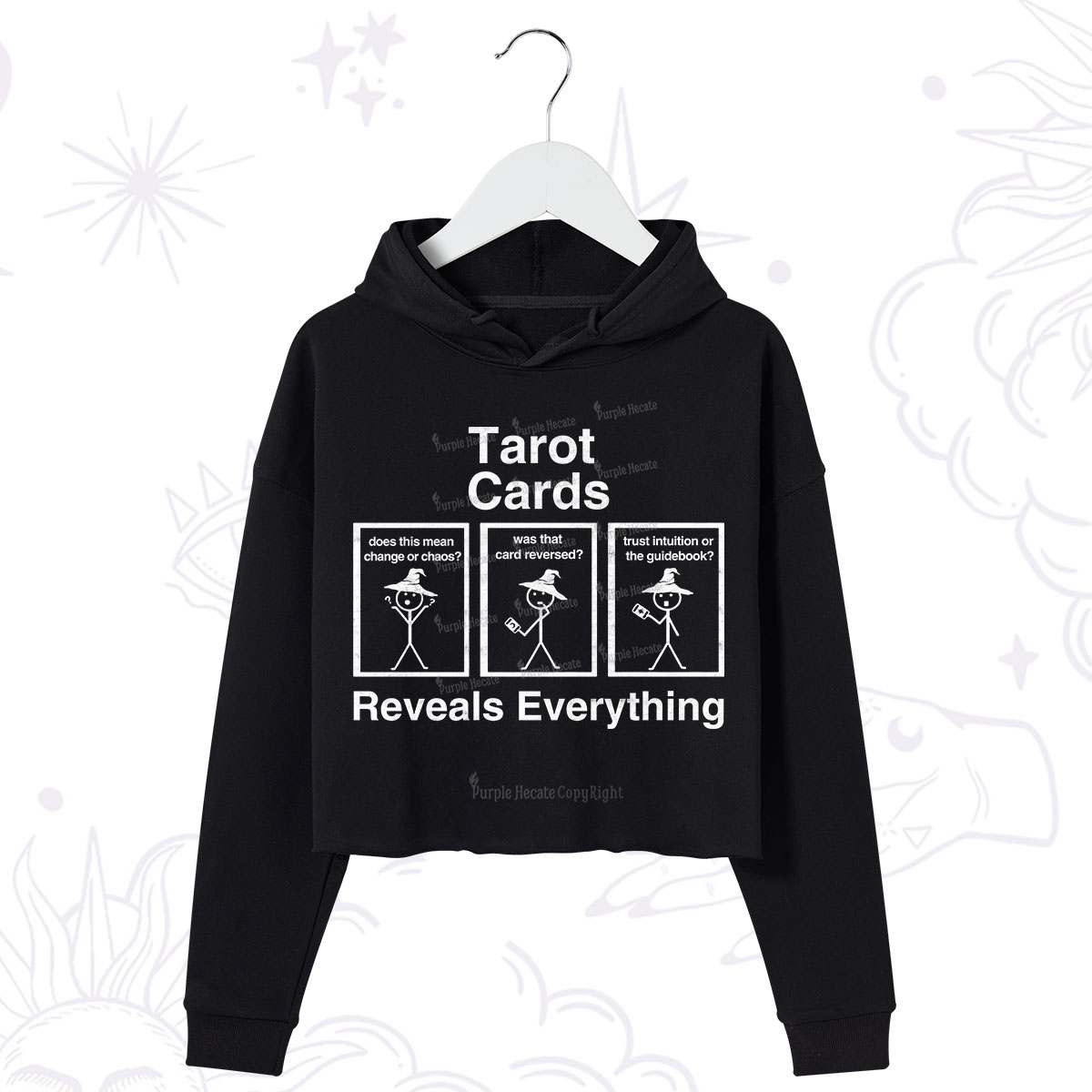 Purplehecate Tarot Card Reveals Everything Crop Hoodie